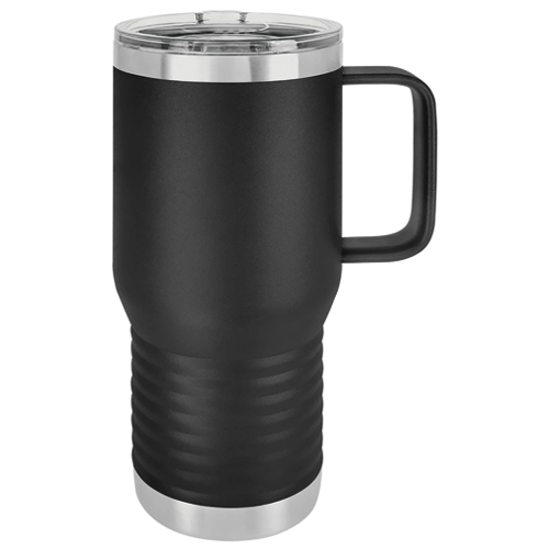 Polar Camel 20 oz. Black Vacuum Insulated Travel Mug with Slider Lid